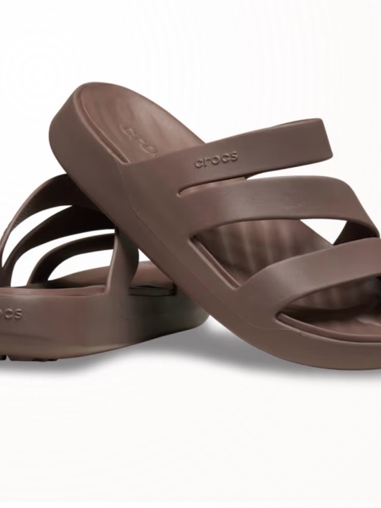 CROCS Shoes - CROCS Getaway Women’s Brown Strappy Slide Sandals NWT